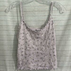 Hollister Lavender Floral Women's Tank Top